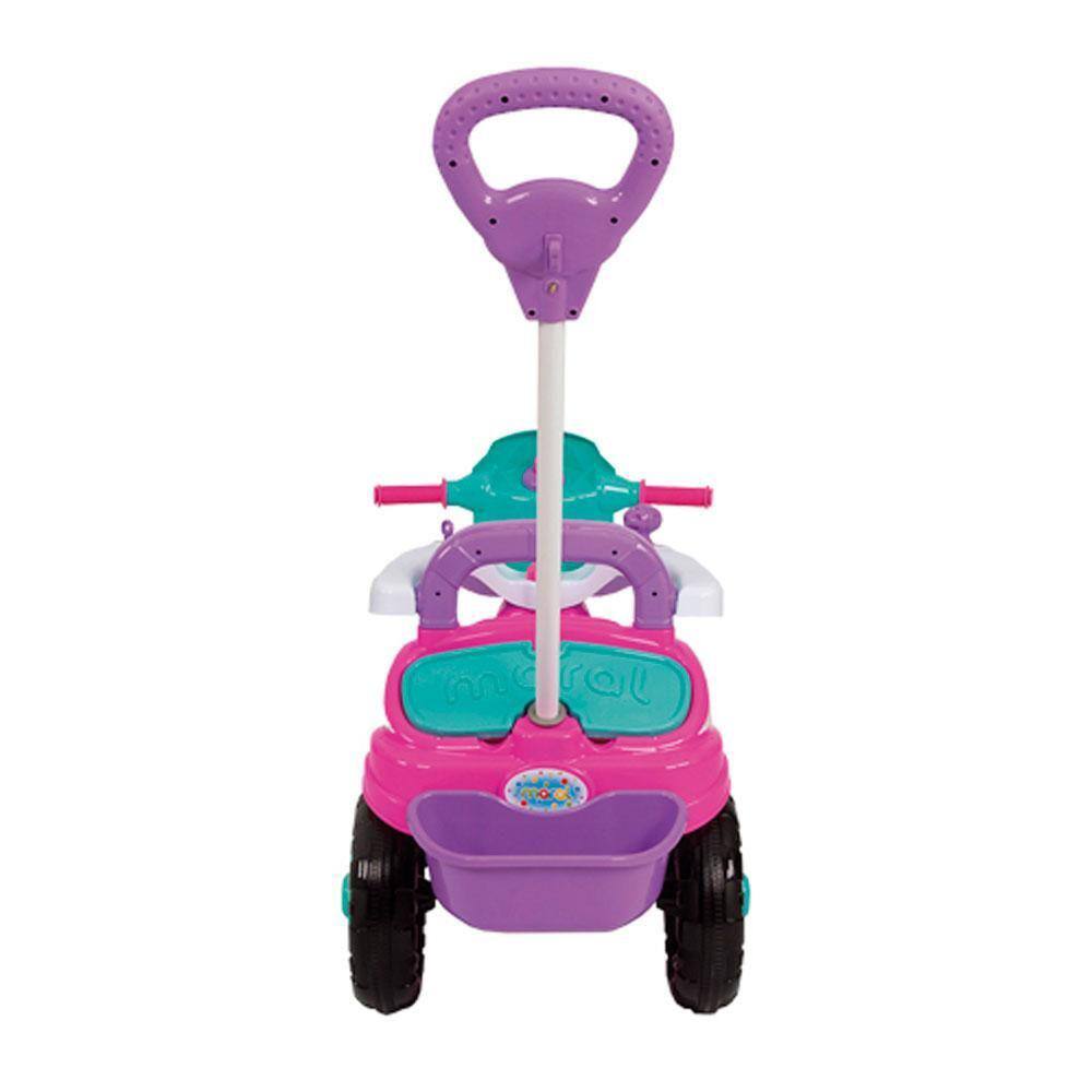 Carrinho Infantil Passeio e Pedal Triciclo 2 em 1 - Play Trike - Maral -  Rosa