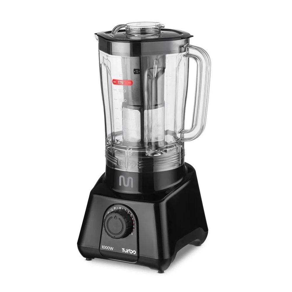 Liquidificador Multi Turbo, 2,6 Litros, com 8 Velocidades, 1000W, 220V, Preto, LQ1002, MULTILASER