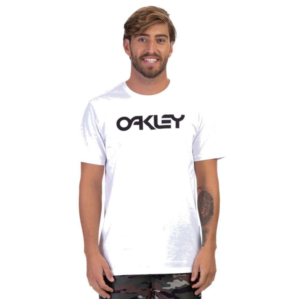 Camiseta Oakley Heritage Skull Graphic WT23 Masculina Branco Branco