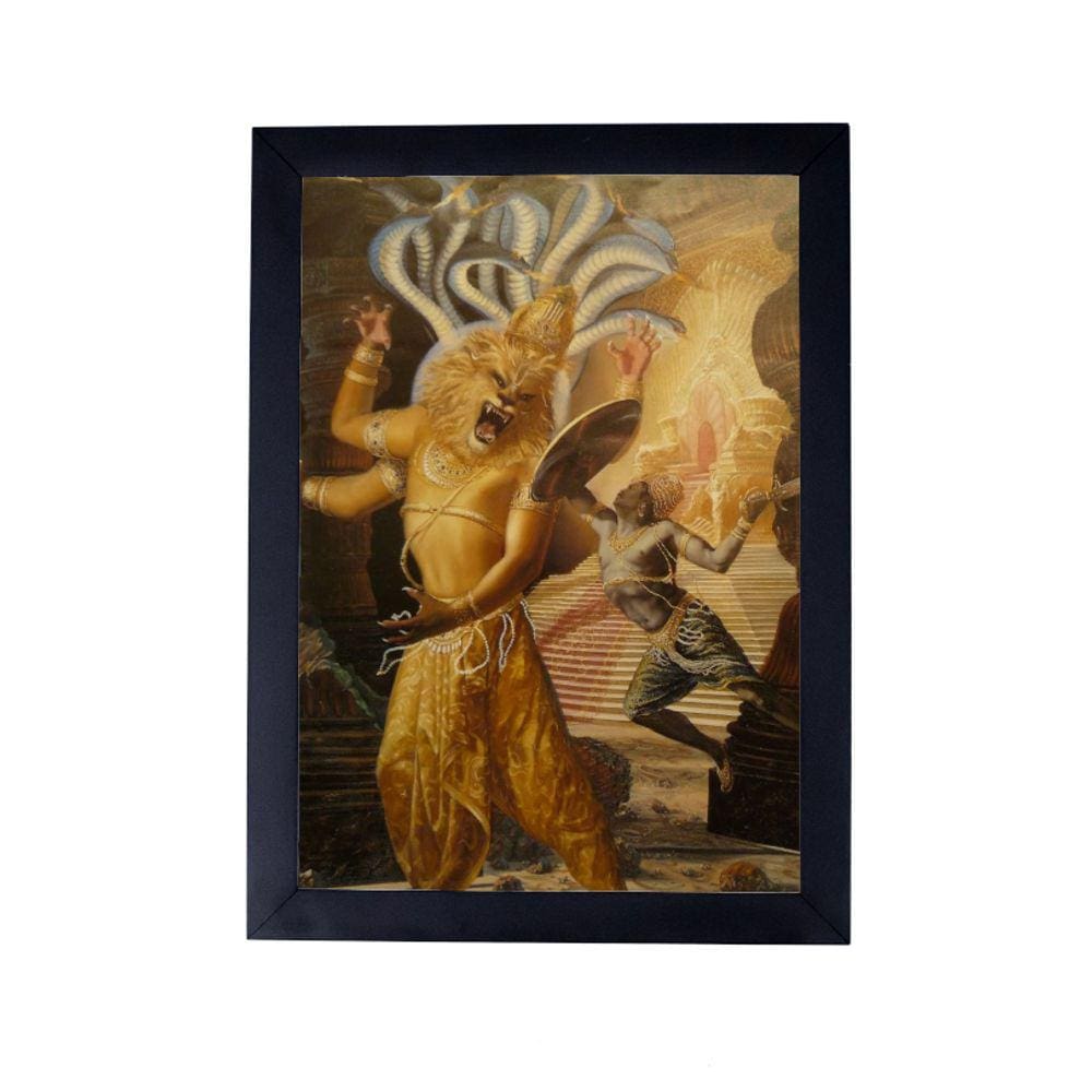 Lindo Quadro decorativo hinduismo Nrsimhadeva P8433