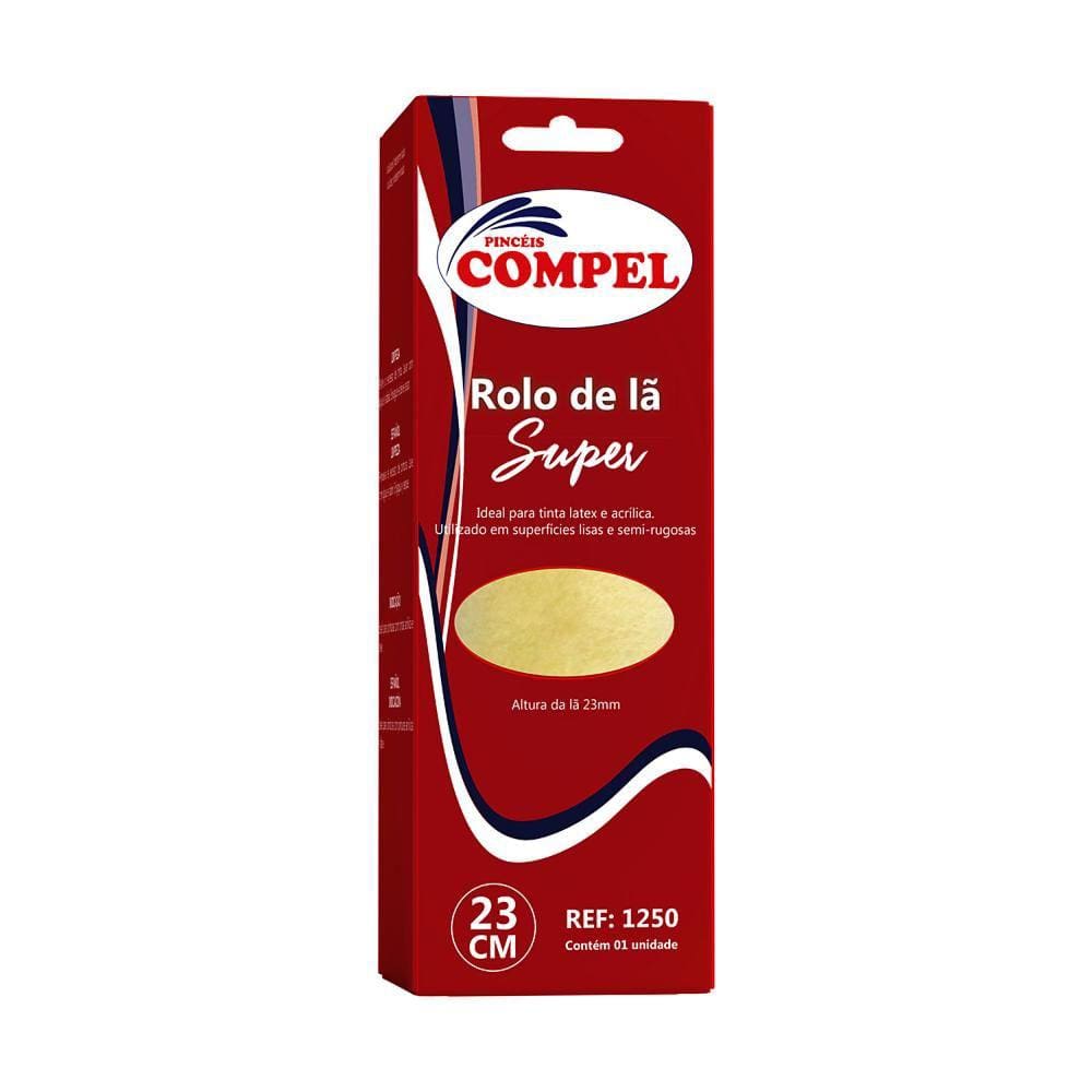 Rolo de Lã Super 23cm sem Cabo Branco Pinceis Compel