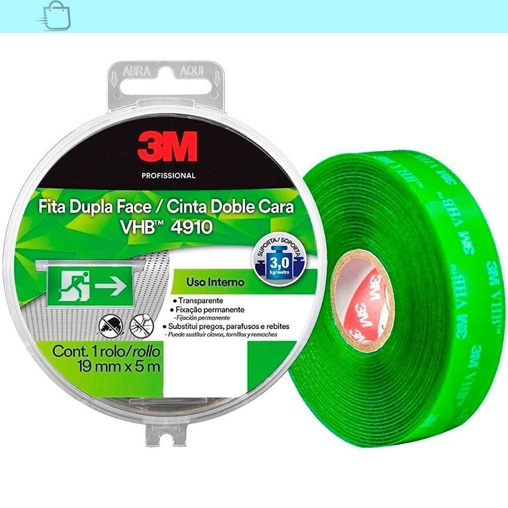 Fita Dupla Face 3M Transparente Extra Forte 19mm x 5m
