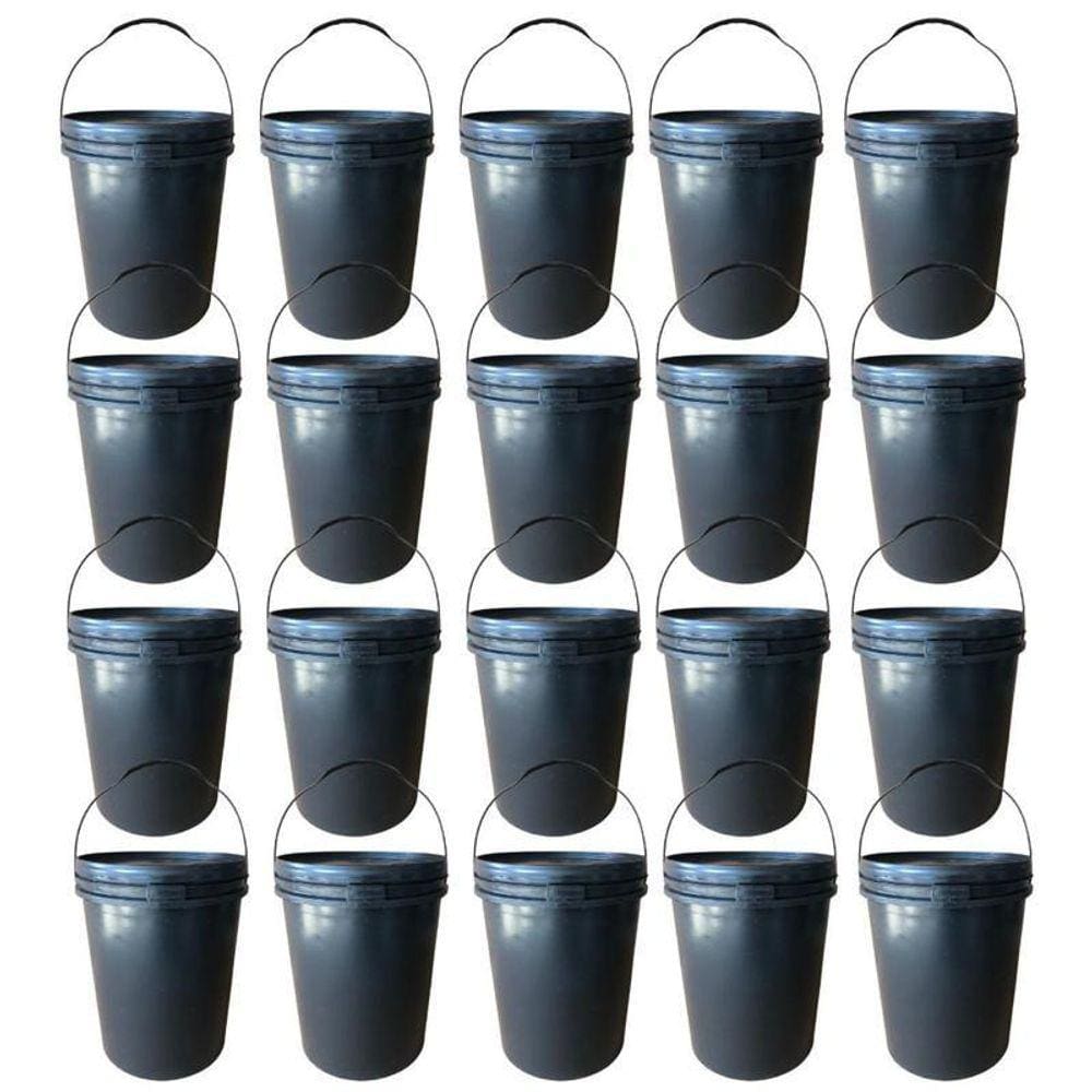 Resistente Alça Plástica Com Tampa - 20 Pçs