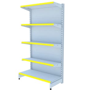 Gondola Parede 196 Flex Inicial Branco 5 Bandejas Pe Amarel