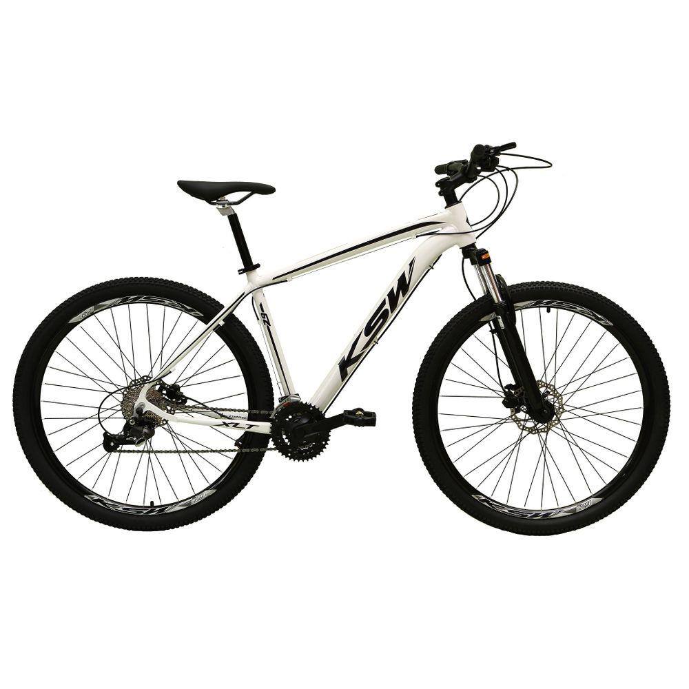 Bicicleta Aro 29 Ksw Xlt 27v Freio Hidráulico K7 Garfo com Trava - Branco
