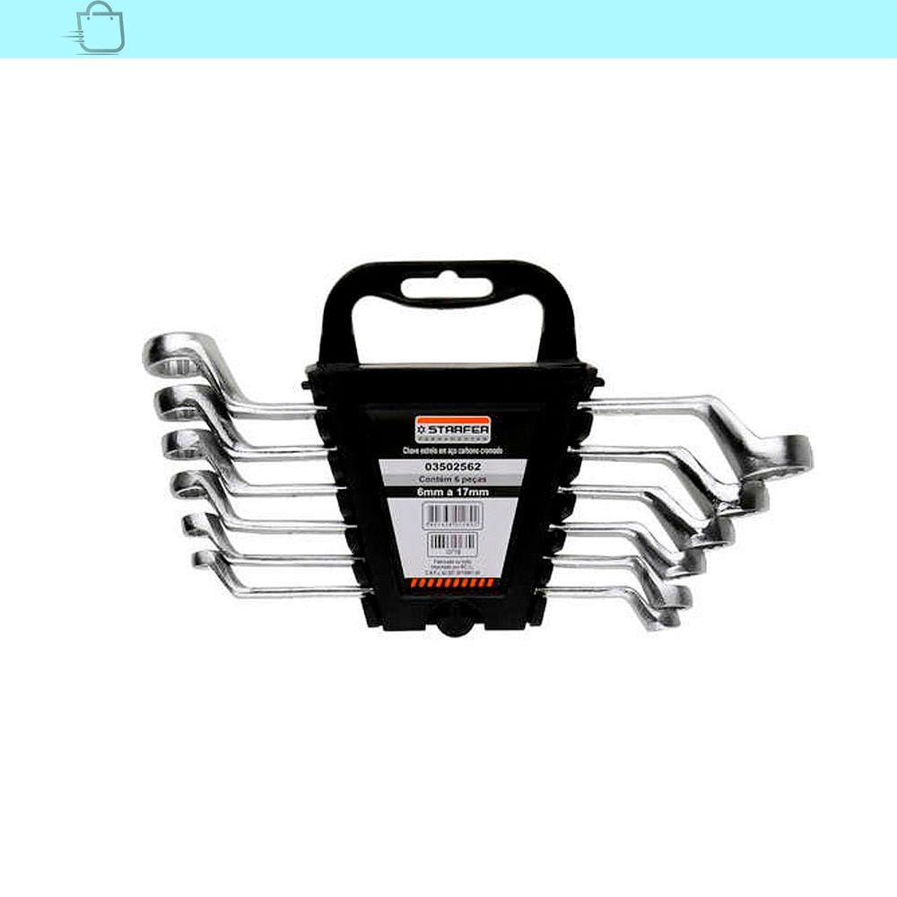 Kit 6 Peças Chave Estrela 6 A 17mm Cromado Starfer