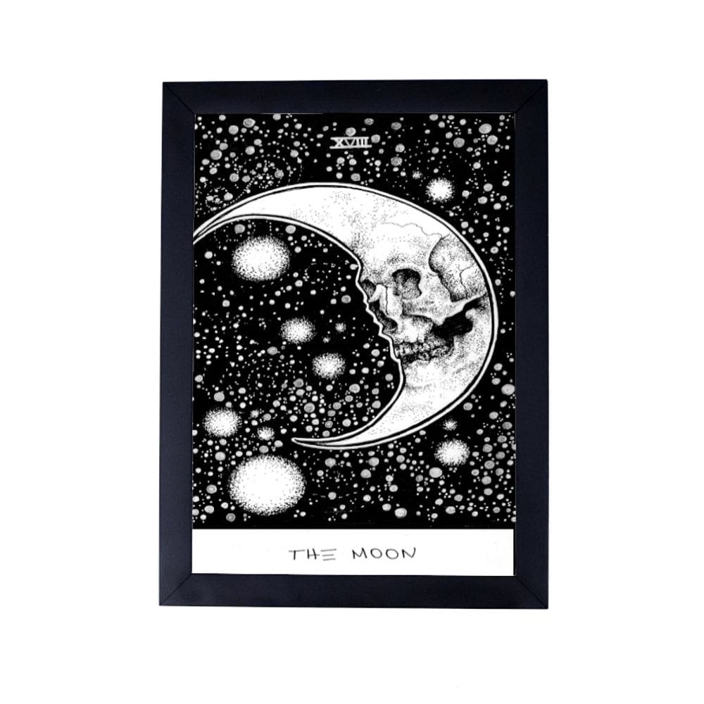 Lindo Quadro decoração esoterica carta tarot lua P8482