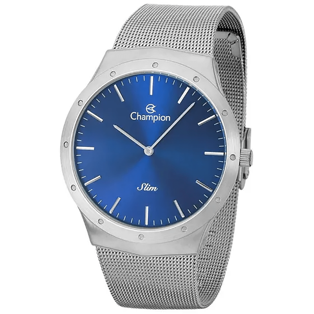 Relógio CHAMPION masculino azul Slim Mesh CA21811F