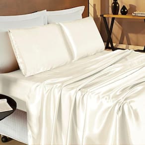 Jogo De Cama Lençol Romance Casal King Tecido Cetim Charmousse Toque Suave - Palha