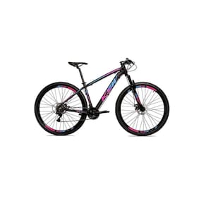 Bicicleta Aro 29 Ksw Xlt 27v Freio Hidráulico K7 Garfo com Trava - Preto\Pink\Azul