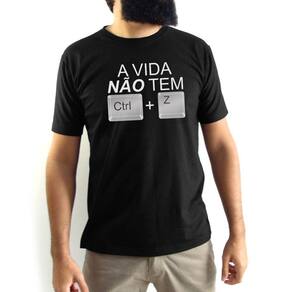 Camiseta Masculina A Vida Não Tem Ctrl+Z Preta