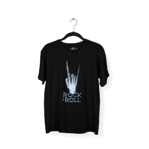 Camiseta Masculina  Rock N` Roll Raio X Preta