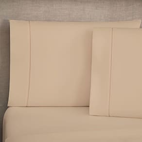 Jogo De Cama Lençol Milano Casal King Percal 180 Fios Ponto Palito Liso 04 Peças - Cáqui