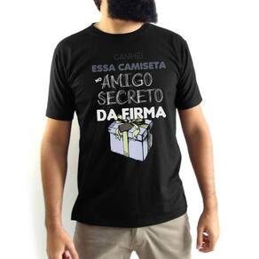 Camiseta Masculina Amigo Secreto da Firma Preta