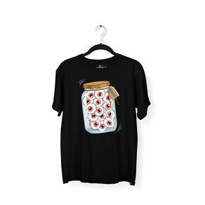 Camiseta Masculina Olhos em Conserva Preta