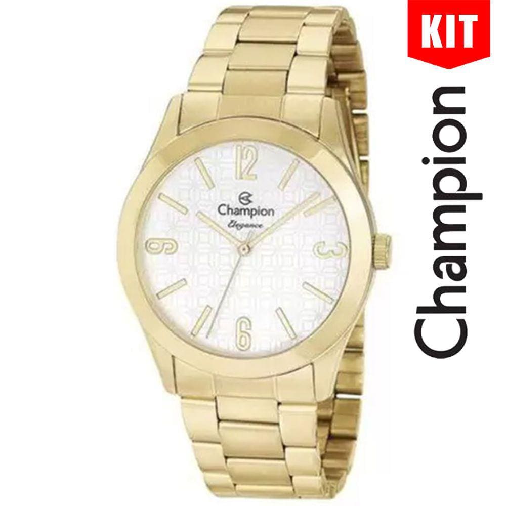 Relógio CHAMPION KIT dourado feminino CN26546W