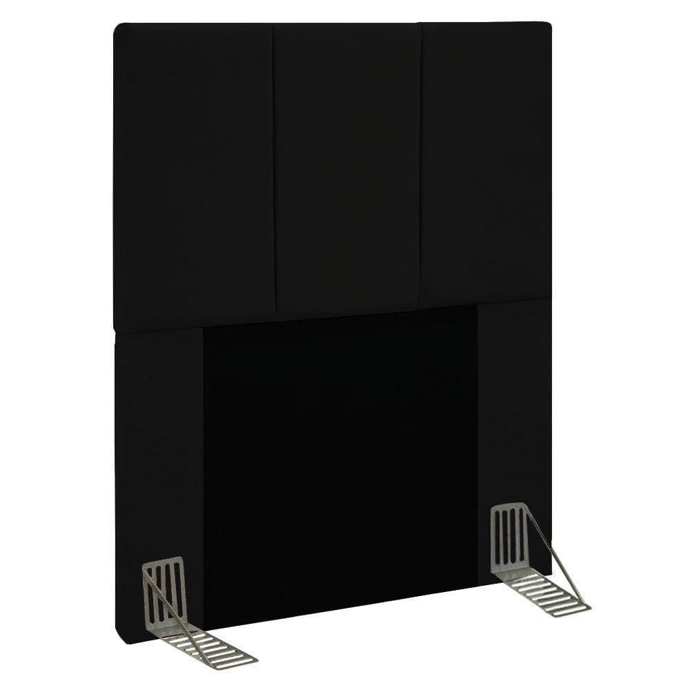 Cabeceira Solteiro 0,90m Genebra Suede Preto - Pallazio
