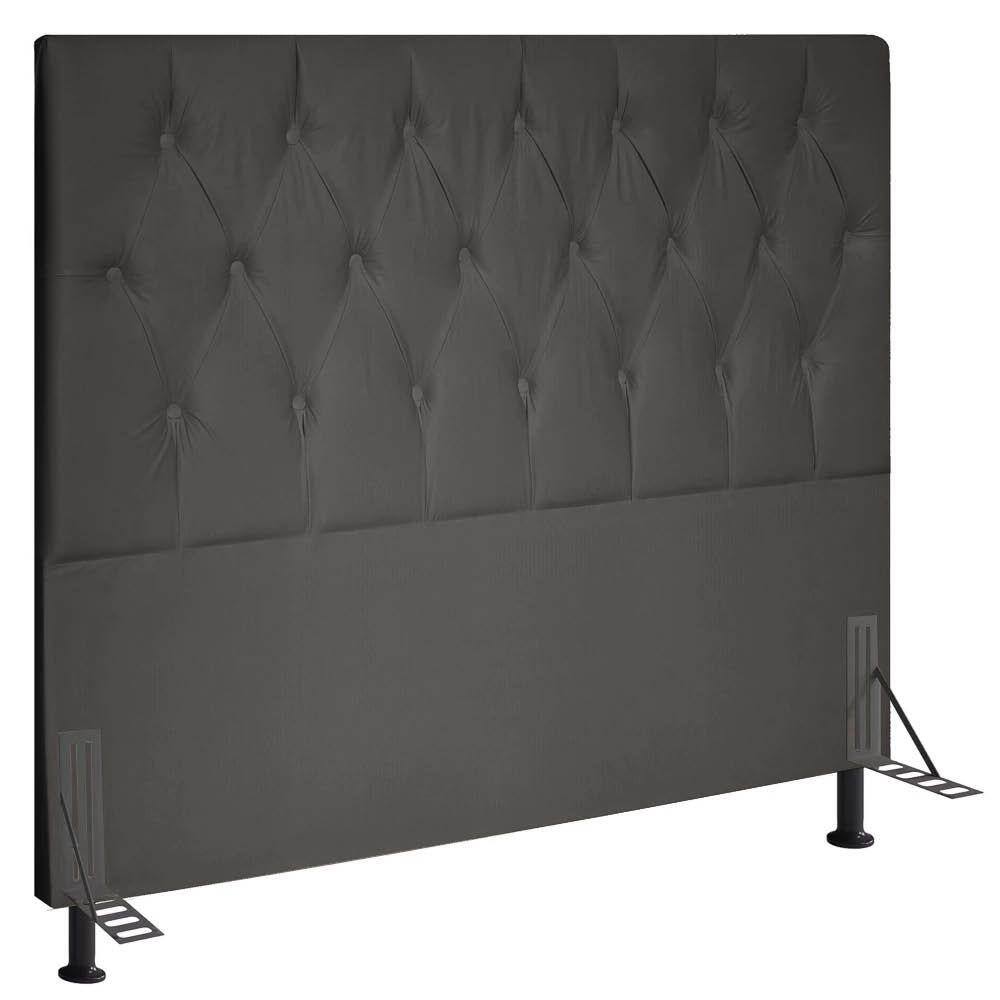 Cabeceira Casal 1,40m Estocolmo Suede Grafite - Pallazio