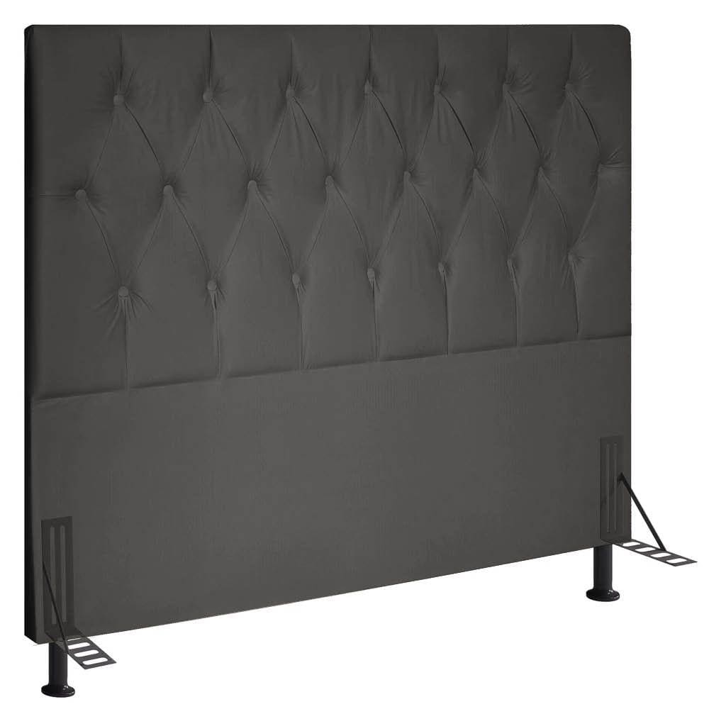 Cabeceira King 1,95m Estocolmo Suede Grafite - Pallazio