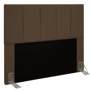 Cabeceira King 1,95m Genebra Suede Marrom - Pallazio