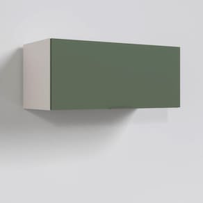 Armário Aéreo Porta Basculante Ipanema CabeCasa MadeiraMadeira Verde Folha/Branco