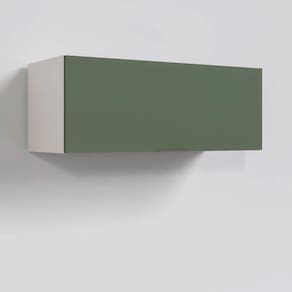 Armário Aéreo 1 Porta Basculante Ipanema CabeCasa MadeiraMadeira Verde Folha/Branco