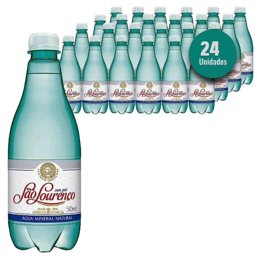 Água Mineral S/ Gás Pet São Lourenço 510Ml 24 Unidades