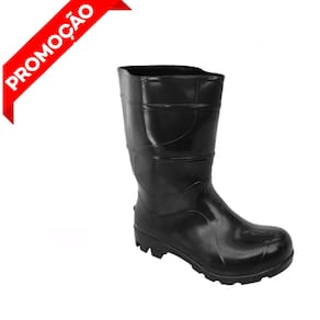 Bota Galocha Pvc Impermeavel Antiderrapante Limpeza Preta