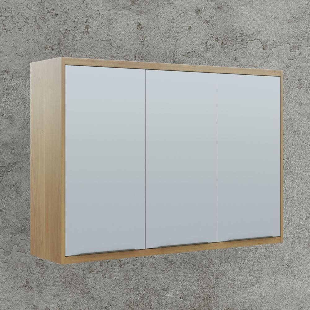 Armário para Cozinha 3 Portas 120cm Itália Valdemóveis Cinamomo/Off White