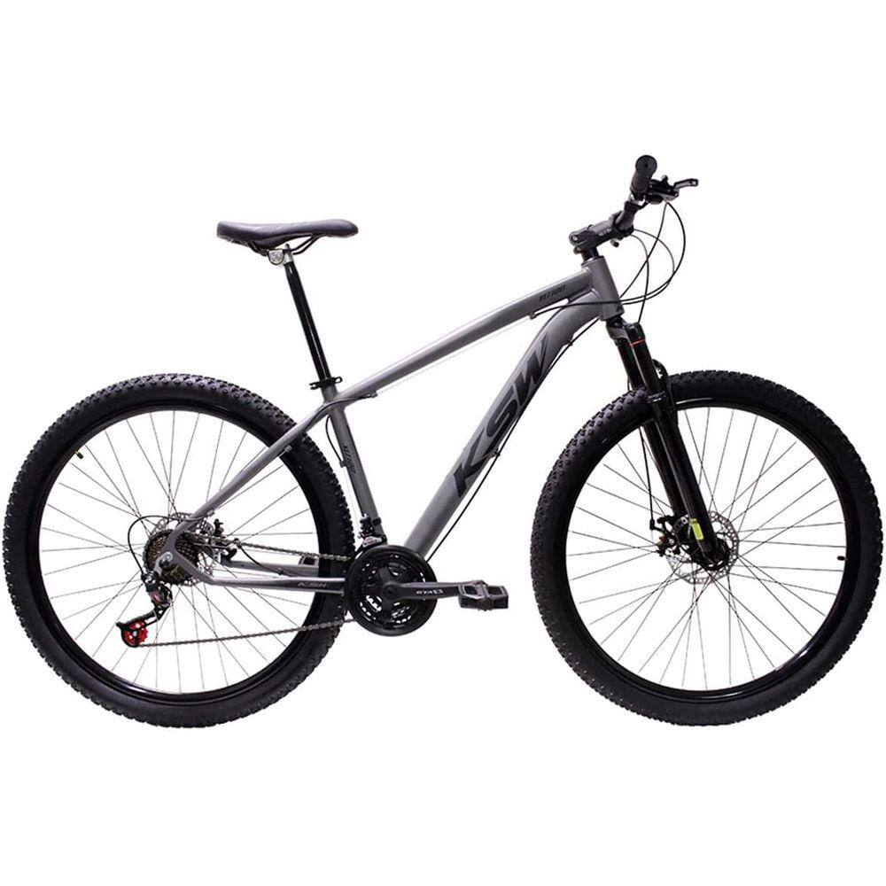 Bicicleta Ksw Xlt Disc M Aro 29 Susp. Dianteira 27 Marchas - Grafite/preto