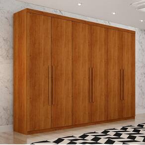 Guarda Roupa Casal 6 Portas 6 Gavetas Orion Sallêto Móveis - Cinamomo