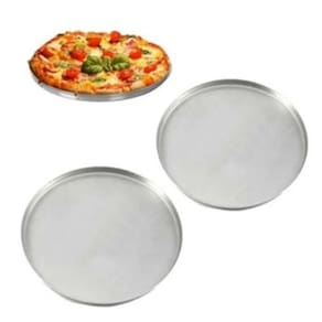 Forma Para Assar ou Servir Pizza Em Alumínio 35cm - Kit com 2 Peças