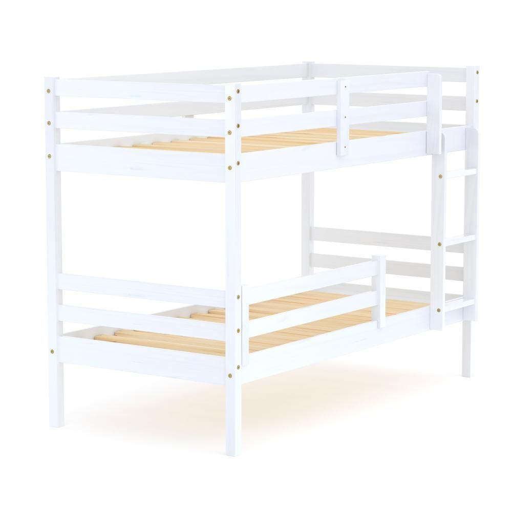 Beliche Solteiro Dreams com Grade de Proteção Madeira Maciça Branco Megamobilia