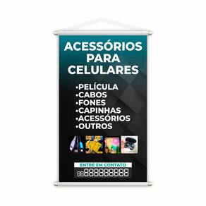 Banner Acessórios para Celulares Capinhas Películas Grande