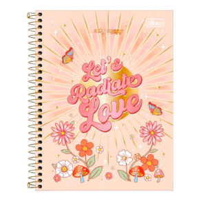 Caderno Colegial 1 Matéria Tilibra Gypsy Sol Let`s Radiate