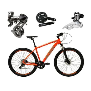 Bicicleta Aro 29 Ksw Xlt Câmbios Shimano Altus 24v K7 Alumínio Freios Hidráulicos Garfo Com Trava - Laranja