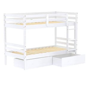 Beliche Solteiro Dreams com 02 Gavetas Madeira Maciça Branco Housin