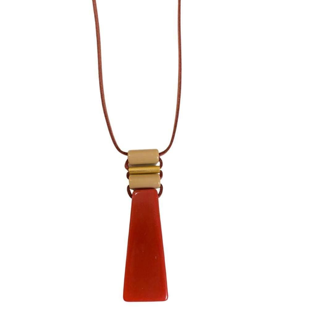Colar Armazém Rr Bijoux Resina Retângulo