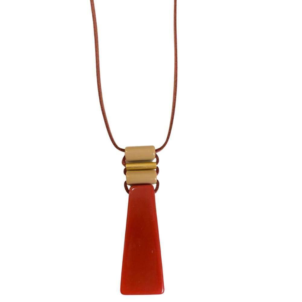 Colar Armazém Rr Bijoux Resina Retângulo