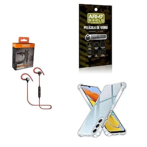 Kit Capinha Samsung M54 5G 6.7 Fone Esportivo E Película 3D