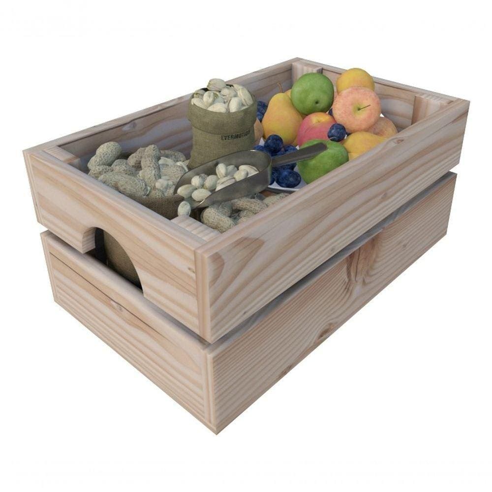 Caixa Porta Livros Organizadora Para Fruta Feira Artesanato Vasos Decorativos