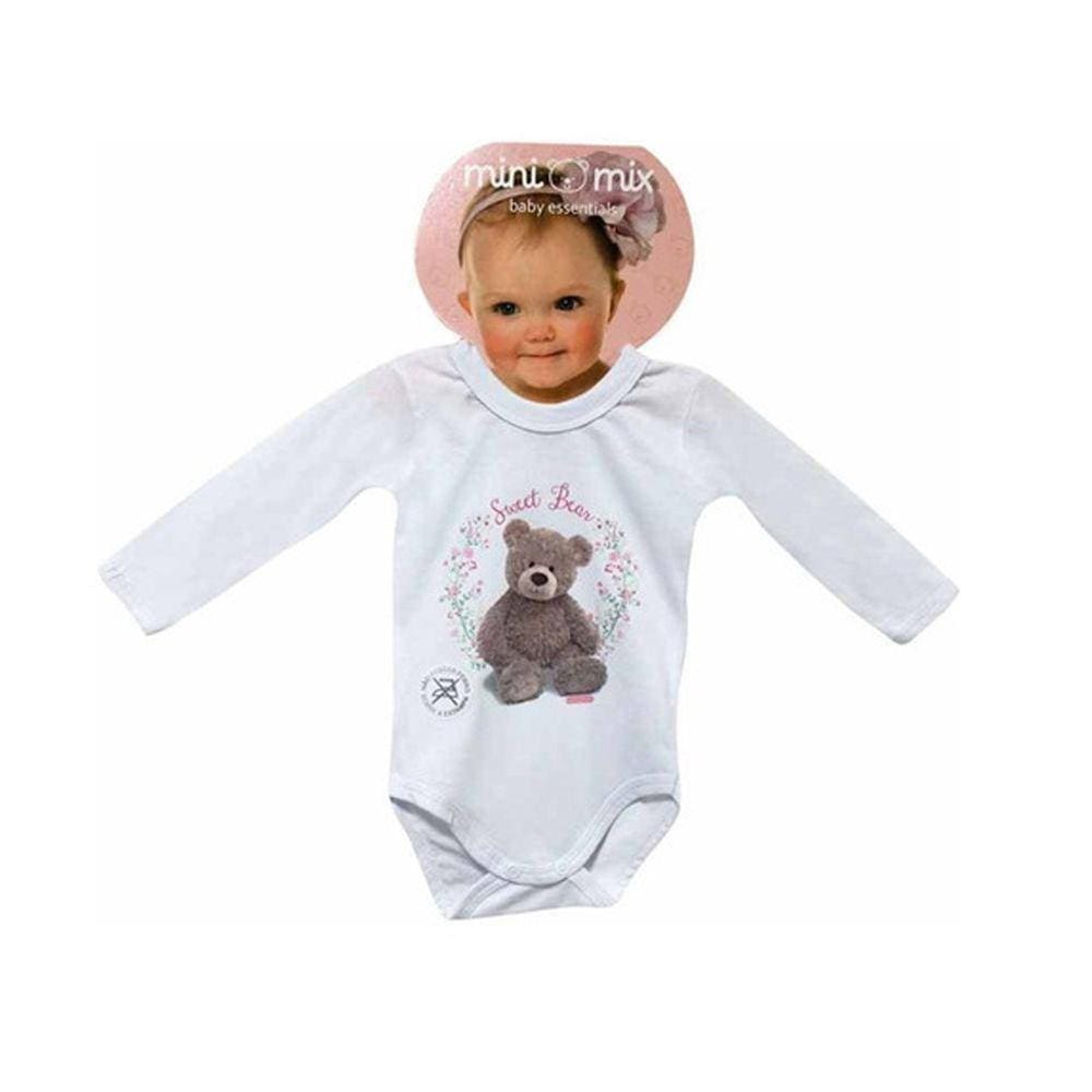 Body Manga Longa Mini Mix Ursa Gbaby - M