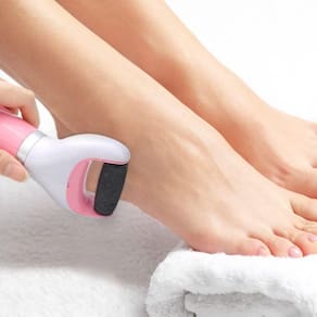 Esfoliador E Removedor De Calos Eletronico Lixa De Pé Portatil Recarregável Usb + 1 Refil Rosa