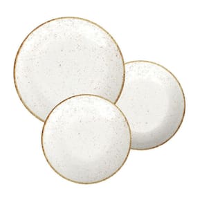 Jogo De Pratos Tramontina Rustico Marrom Porcelana 12 Pc