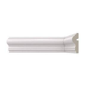 Rodameio de Poliestireno Scandian 18mmx5cmx2,40m Metro Linear - caixa com 2,4 m - Branco