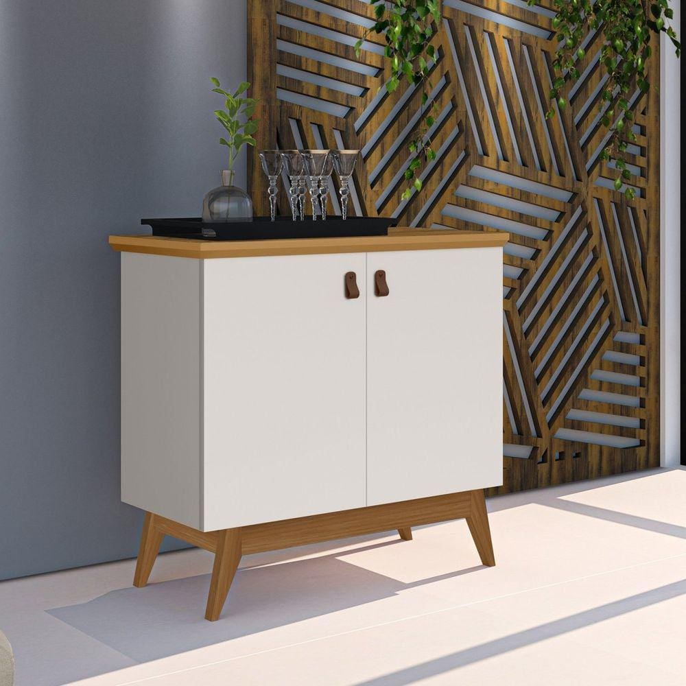 Buffet 2 Portas Absolut Off White/Marrom