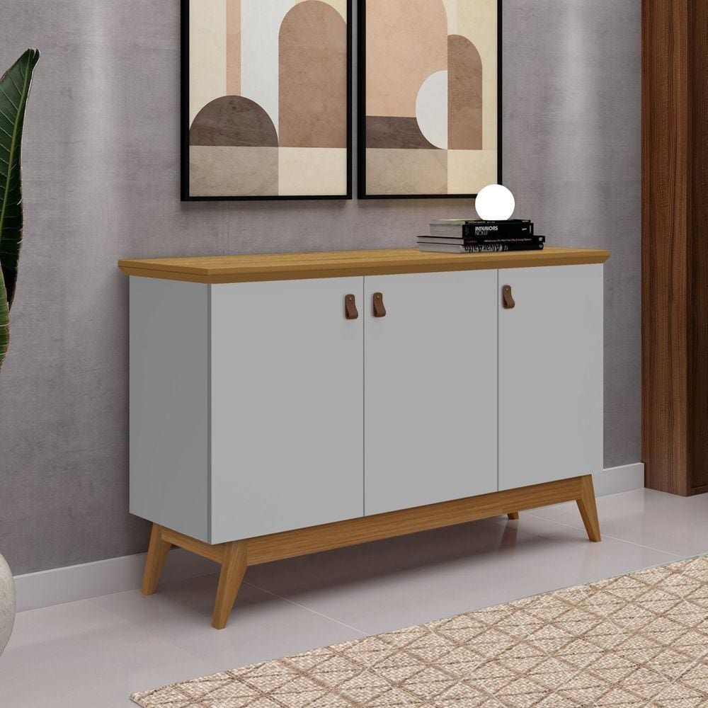 Buffet  3 Portas Absolut Cinza/Marrom