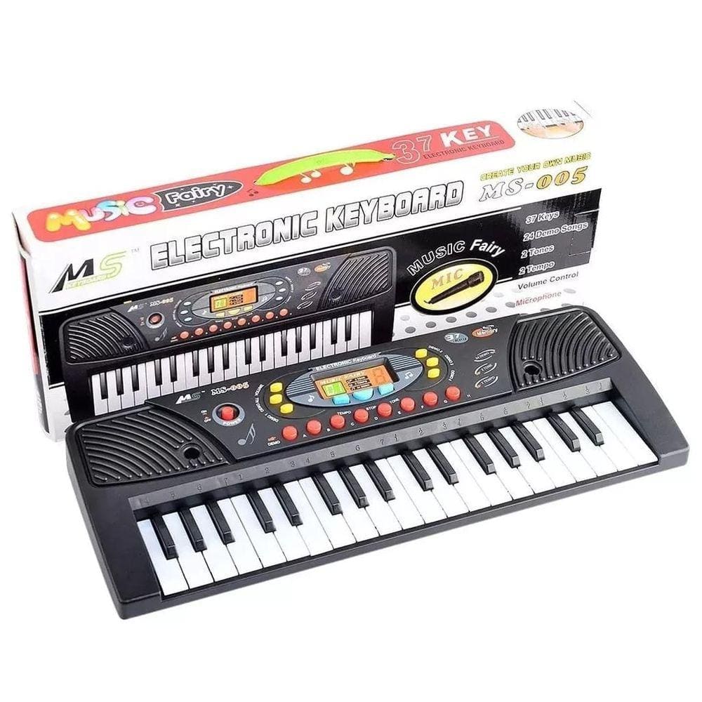 Teclado Piano Com Microfone Infantil