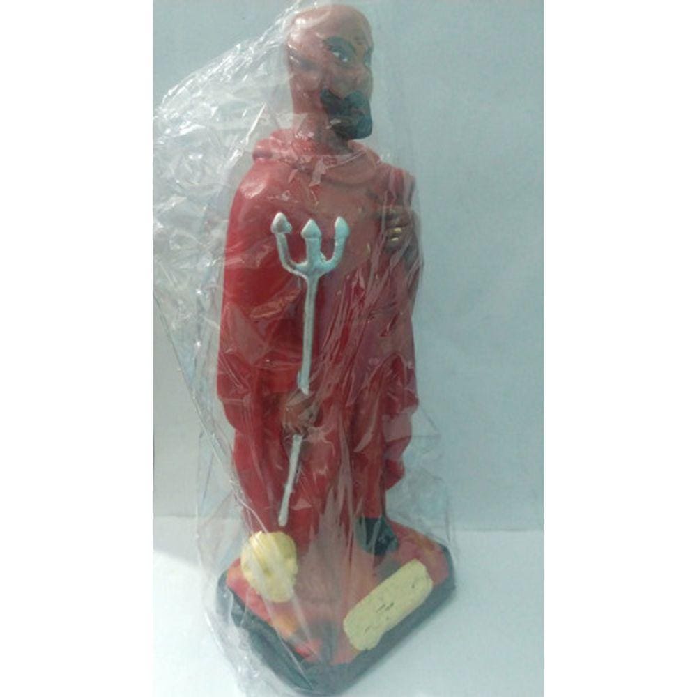 Imagem Exu Caveira Escultura Gesso Estatua 20 Cm