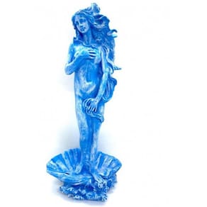 Imagem Deusa Afrodite Azul Claro Escultura Resina Estatua 27 Cm